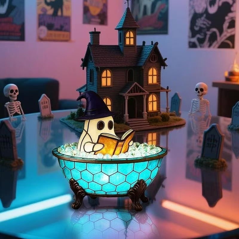 3D Physical Ghost Bubble Bath Luminous Statues, Halloween Ghost Luminous Statues, Cute Luminous Statues For Bathroom Decor, Ghost-Themed Bathtub Accent Luminous Statues For Halloween Party Or Gift