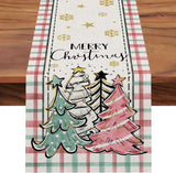 Christmas Trees Merry Xmas Table Runner,