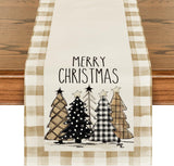 Christmas Trees Merry Xmas Table Runner,