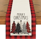 Christmas Trees Merry Xmas Table Runner,