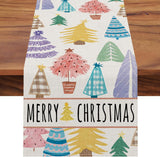 Christmas Trees Merry Xmas Table Runner,