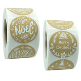 White font holiday decoration sticker