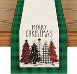 Christmas Trees Merry Xmas Table Runner,