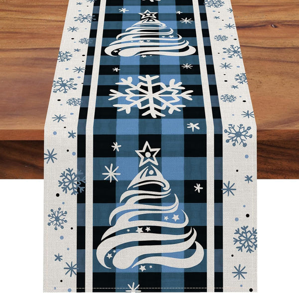 Christmas Trees Merry Xmas Table Runner,