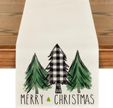 Christmas Trees Merry Xmas Table Runner,