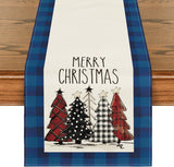 Christmas Trees Merry Xmas Table Runner,