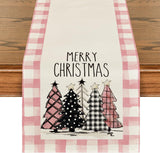 Christmas Trees Merry Xmas Table Runner,